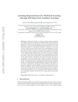 Learning Representation for Multitask learning through Self Supervised
  Auxiliary learning