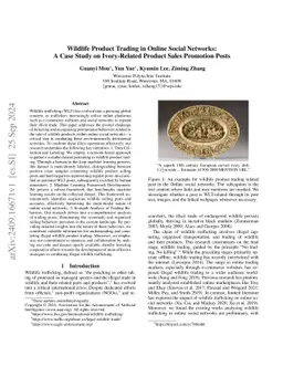 Wildlife Product Trading in Online Social Networks: A Case Study on
  Ivory-Related Product Sales Promotion Posts