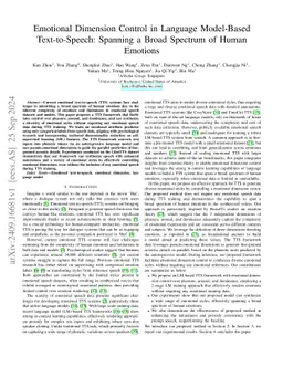 Emotional Dimension Control in Language Model-Based Text-to-Speech: Spanning a Broad Spectrum of Human Emotions