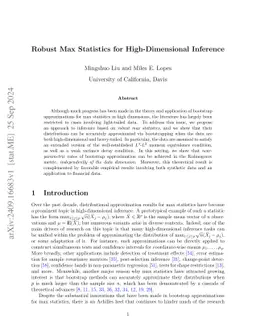 Robust Max Statistics for High-Dimensional Inference