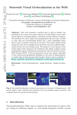 Statewide Visual Geolocalization in the Wild