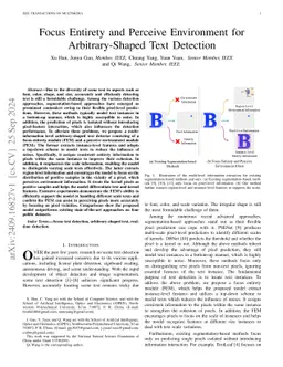 Focus Entirety and Perceive Environment for Arbitrary-Shaped Text
  Detection