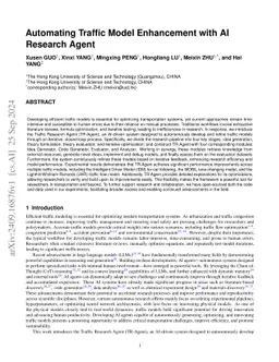 Automating Traffic Model Enhancement with AI Research Agent