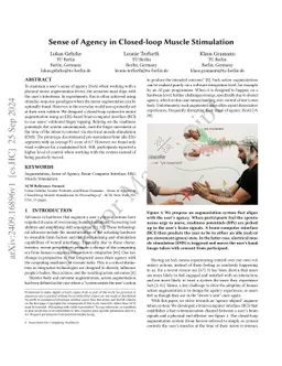 Sense of Agency in Closed-loop Muscle Stimulation