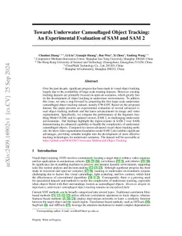 Underwater Camouflaged Object Tracking Meets Vision-Language SAM2