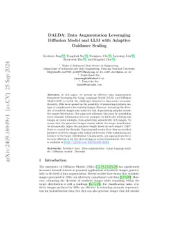 DALDA: Data Augmentation Leveraging Diffusion Model and LLM with
  Adaptive Guidance Scaling