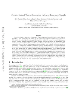 Counterfactual Token Generation in Large Language Models