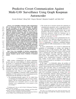 Predictive Covert Communication Against Multi-UAV Surveillance Using
  Graph Koopman Autoencoder