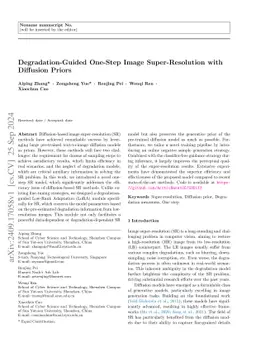 Degradation-Guided One-Step Image Super-Resolution with Diffusion Priors