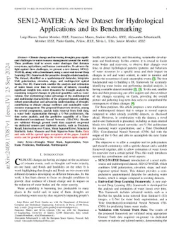 SEN12-WATER: A New Dataset for Hydrological Applications and its
  Benchmarking