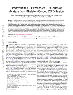 DreamWaltz-G: Expressive 3D Gaussian Avatars from Skeleton-Guided 2D
  Diffusion