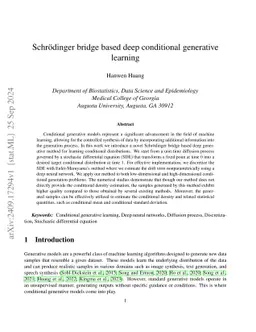 Schrödinger bridge based deep conditional generative learning