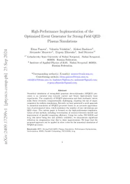 High-Performance Implementation of the Optimized Event Generator for
  Strong-Field QED Plasma Simulations