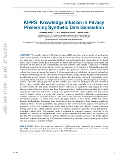 KIPPS: Knowledge infusion in Privacy Preserving Synthetic Data
  Generation