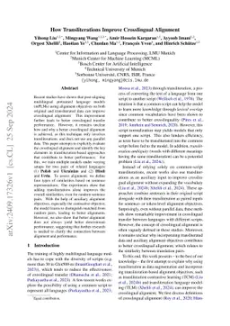 How Transliterations Improve Crosslingual Alignment