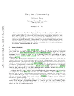 The poison of dimensionality