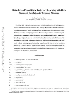 Data-driven Probabilistic Trajectory Learning with High Temporal
  Resolution in Terminal Airspace