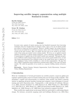 Improving satellite imagery segmentation using multiple Sentinel-2
  revisits
