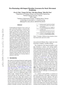 Pre-Finetuning with Impact Duration Awareness for Stock Movement
  Prediction