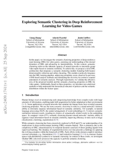 Enhancing Interpretability in Deep Reinforcement Learning through Semantic Clustering