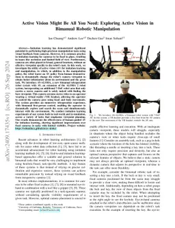 Active Vision Might Be All You Need: Exploring Active Vision in Bimanual Robotic Manipulation