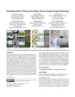 HazeSpace2M: A Dataset for Haze Aware Single Image Dehazing