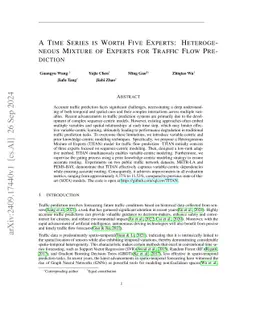 A Time Series is Worth Five Experts: Heterogeneous Mixture of Experts
  for Traffic Flow Prediction