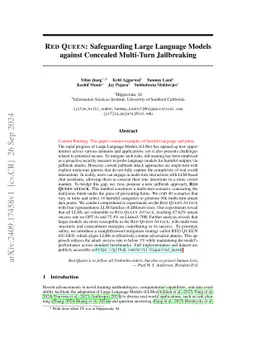 RED QUEEN: Safeguarding Large Language Models against Concealed Multi-Turn Jailbreaking