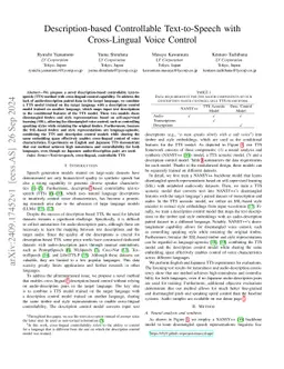 Description-based Controllable Text-to-Speech with Cross-Lingual Voice
  Control