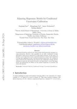 Adjusting Regression Models for Conditional Uncertainty Calibration