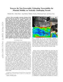Traverse the Non-Traversable: Estimating Traversability for Wheeled
  Mobility on Vertically Challenging Terrain