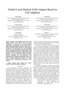 Global-Local Medical SAM Adaptor Based on Full Adaption
