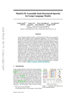 MaskLLM: Learnable Semi-Structured Sparsity for Large Language Models