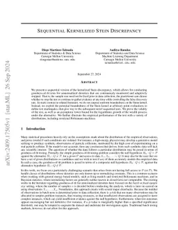 Sequential Kernelized Stein Discrepancy