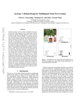 JoyType: A Robust Design for Multilingual Visual Text Creation