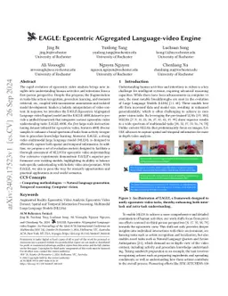 EAGLE: Egocentric AGgregated Language-video Engine