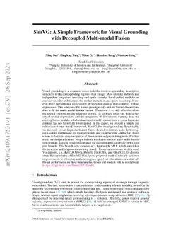 SimVG: A Simple Framework for Visual Grounding with Decoupled
  Multi-modal Fusion