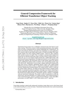 General Compression Framework for Efficient Transformer Object Tracking