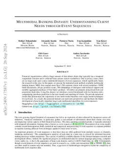 Multimodal Banking Dataset: Understanding Client Needs through Event Sequences