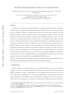RmGPT: A Foundation Model with Generative Pre-trained Transformer for Fault Diagnosis and Prognosis in Rotating Machinery
