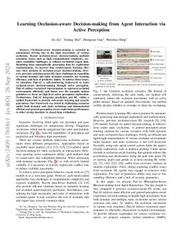 Learning Occlusion-aware Decision-making from Agent Interaction via Active Perception