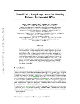 Neural P$^3$M: A Long-Range Interaction Modeling Enhancer for Geometric
  GNNs