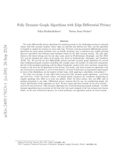 Fully Dynamic Graph Algorithms with Edge Differential Privacy