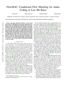 FlowMAC: Conditional Flow Matching for Audio Coding at Low Bit Rates