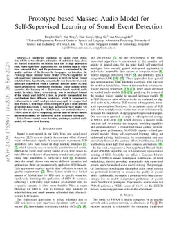 Prototype based Masked Audio Model for Self-Supervised Learning of Sound
  Event Detection