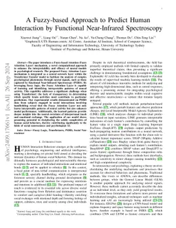 A Fuzzy-based Approach to Predict Human Interaction by Functional Near-Infrared Spectroscopy