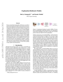 Explanation Bottleneck Models
