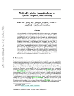 MoGenTS: Motion Generation based on Spatial-Temporal Joint Modeling