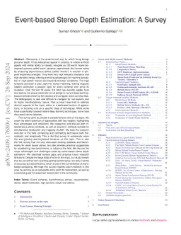 Event-based Stereo Depth Estimation: A Survey