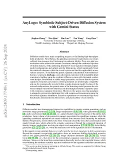 AnyLogo: Symbiotic Subject-Driven Diffusion System with Gemini Status